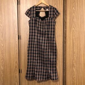 Banned Dancing Days Plaid Midi Dress